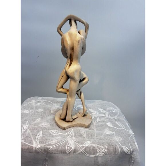 Solid Stone Abstract Couple Sculpture – 12” Tall - Picture 6 of 9